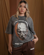 T-shirt Oversize Code The Cosmos Acid Grey