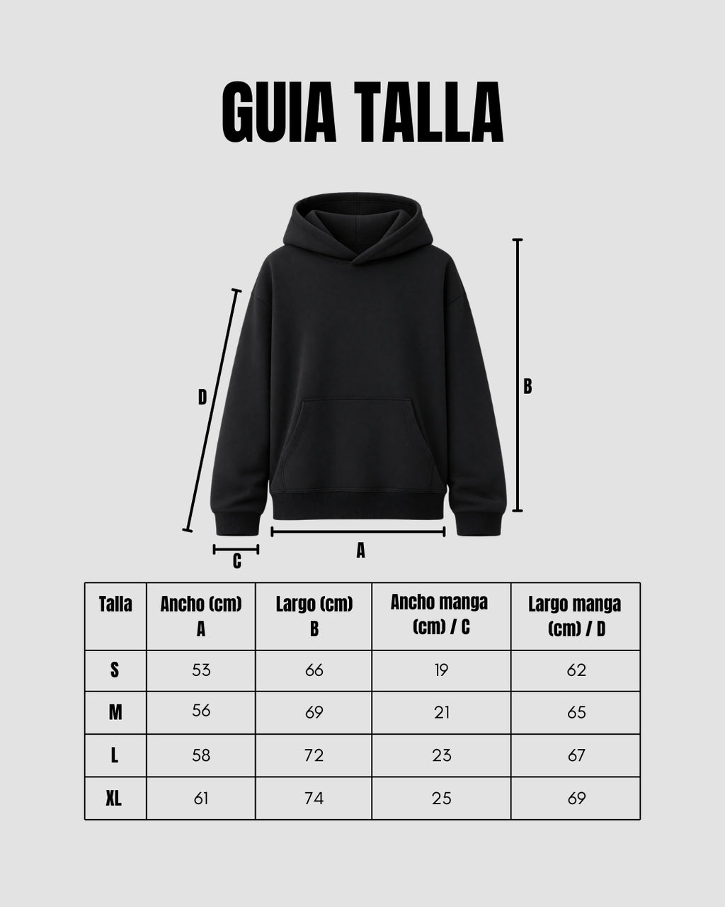 Hoodie Boxy Fit Undeniable black