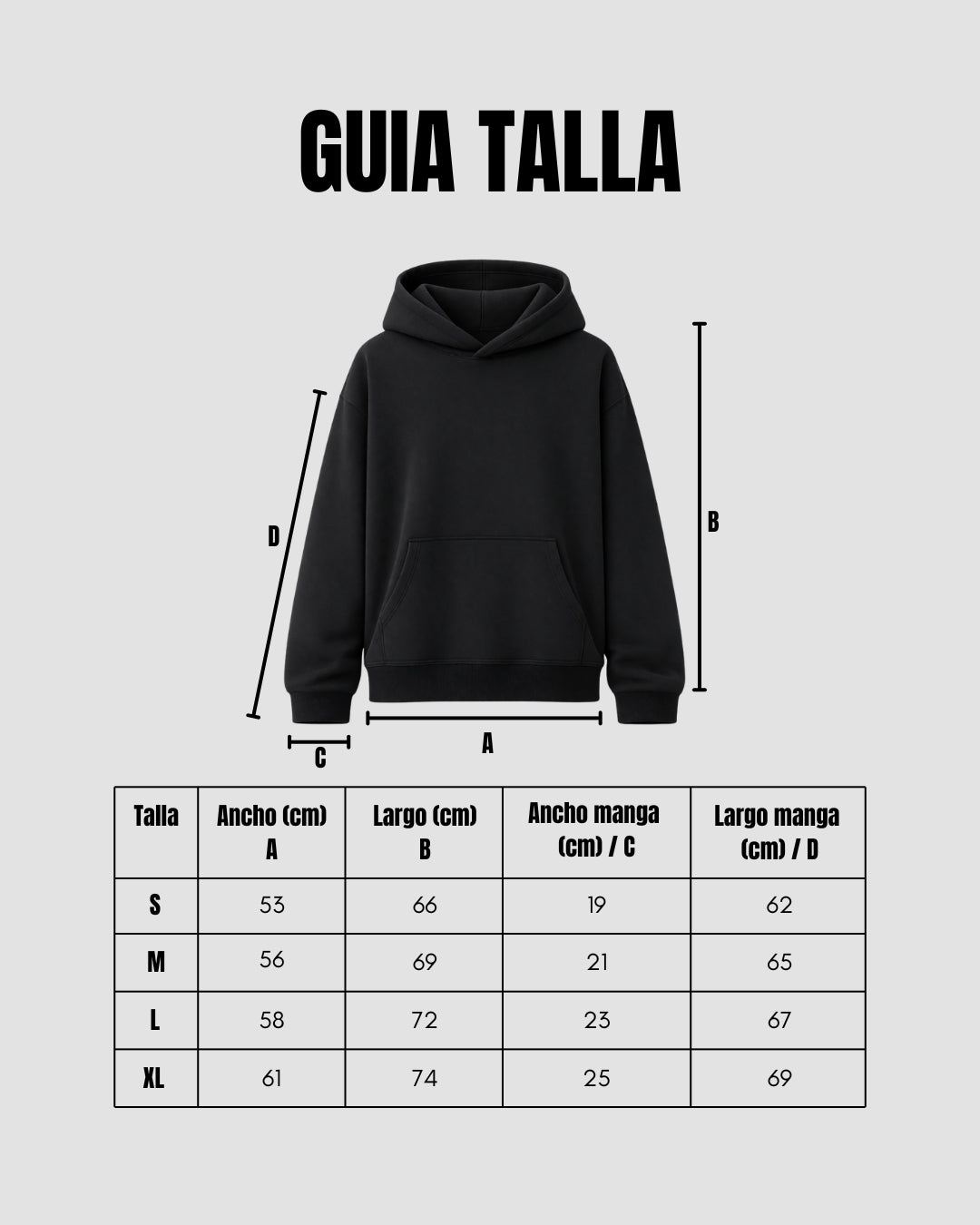 Hoodie Boxy Fit Undeniable black