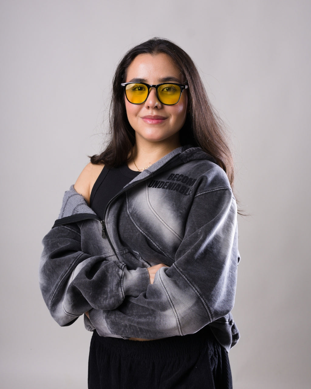 Hoodie Boxy Fit Undeniable black