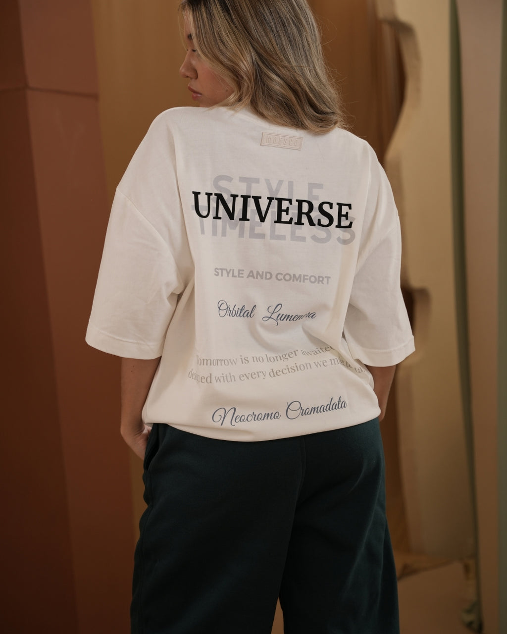 T-shirt Oversize Universe White