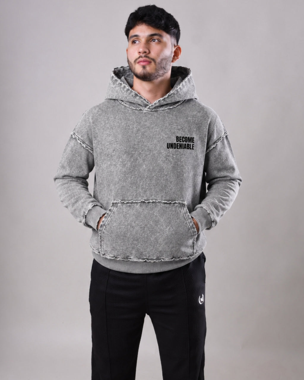 Hoodie Oversize Undeniable Acid Gray