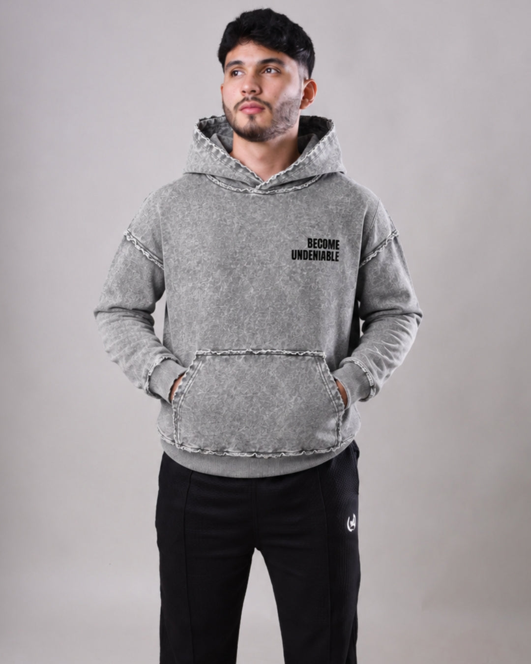 Hoodie Oversize Undeniable Acid Gray