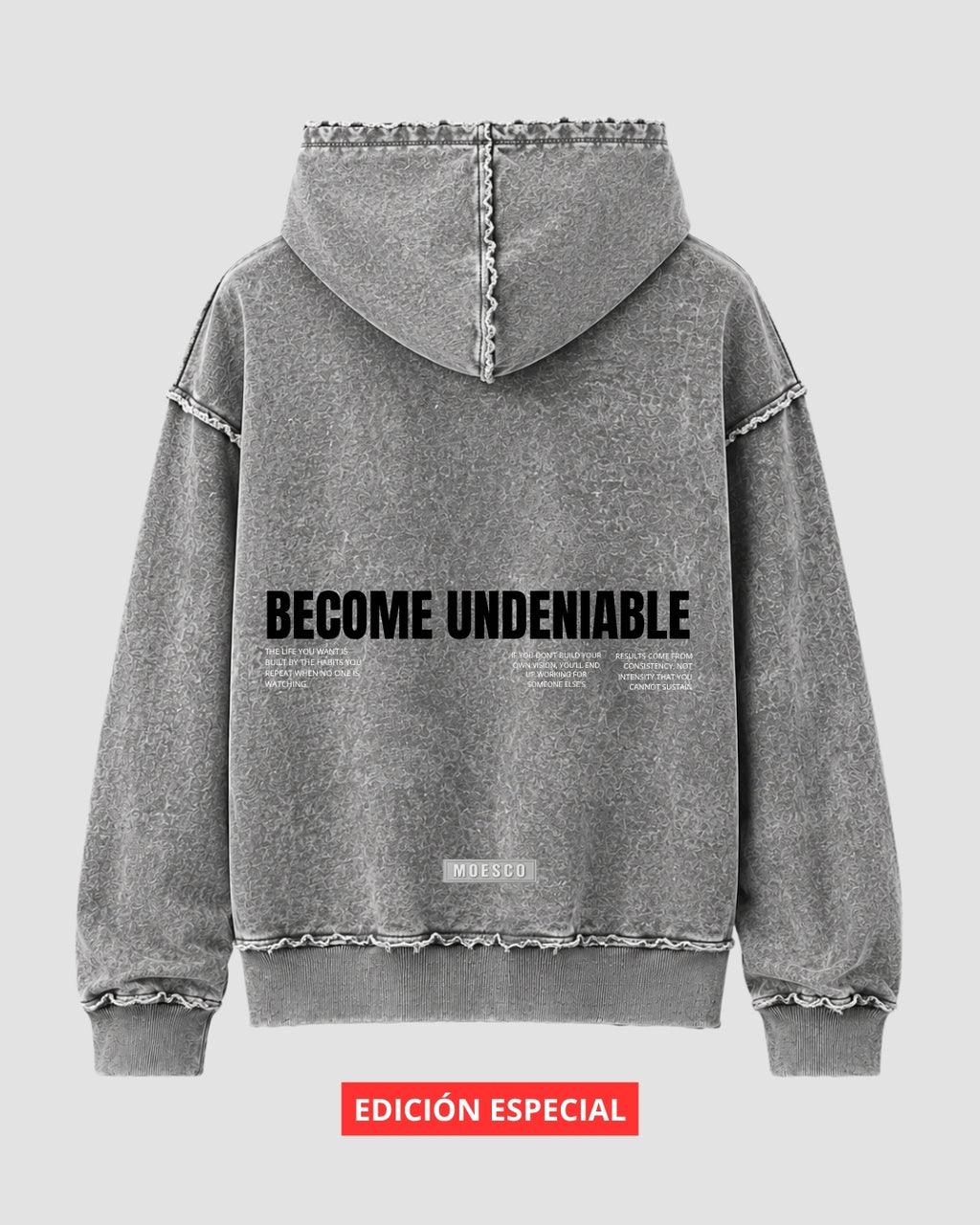 Hoodie Oversize Undeniable Acid Gray