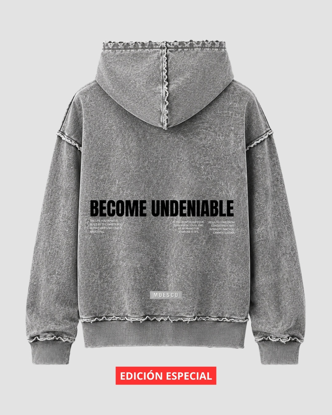 Hoodie Oversize Undeniable Acid Gray