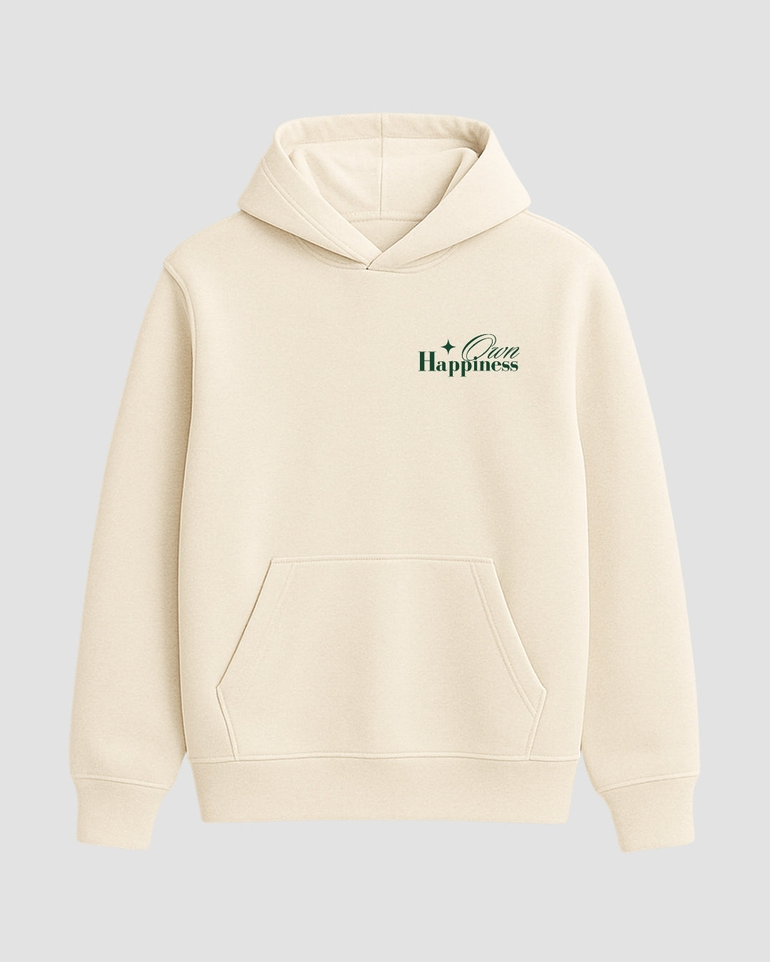Hoodie Oversize Happiness Ivory