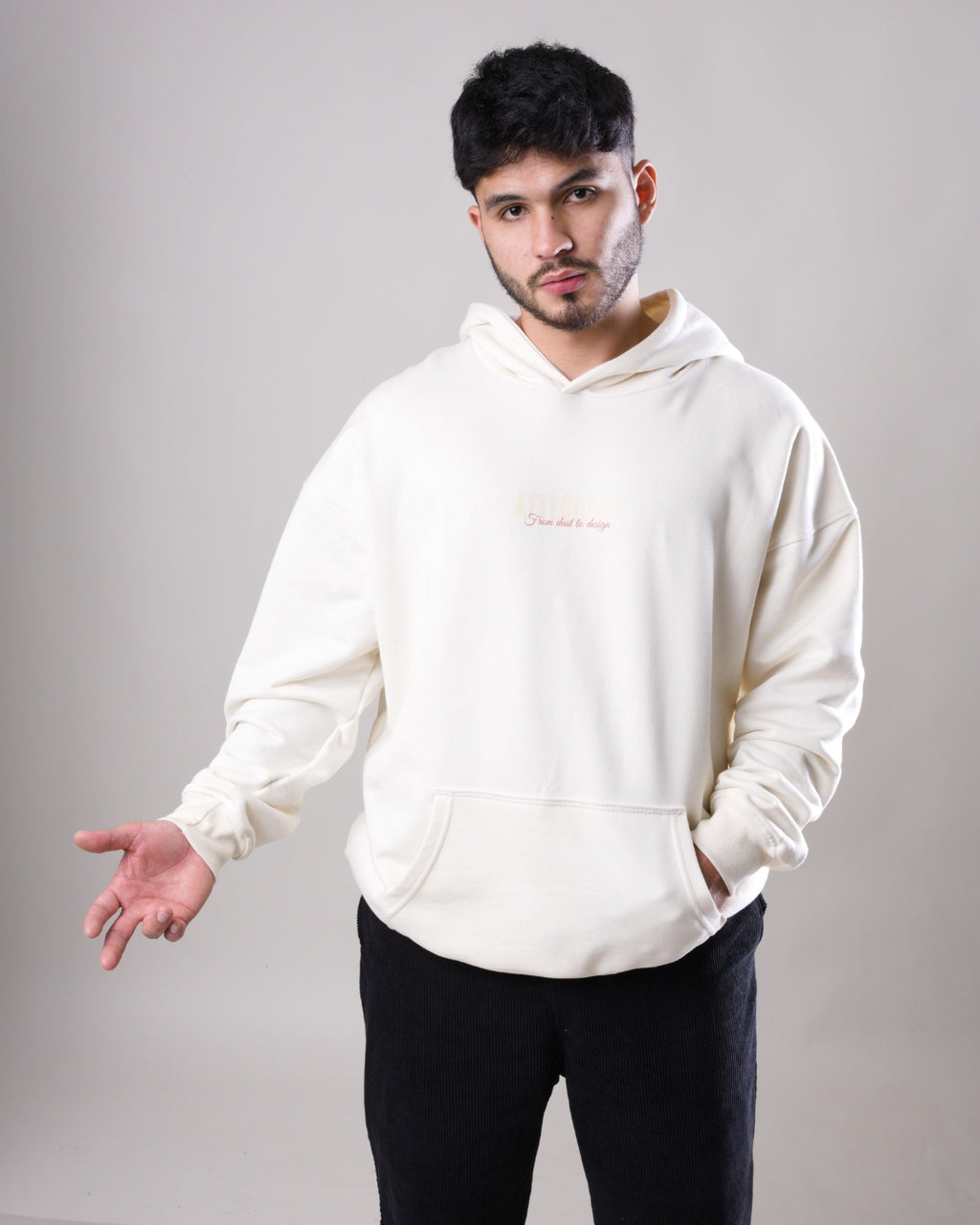 Hoodie Oversize Afterdust Ivory