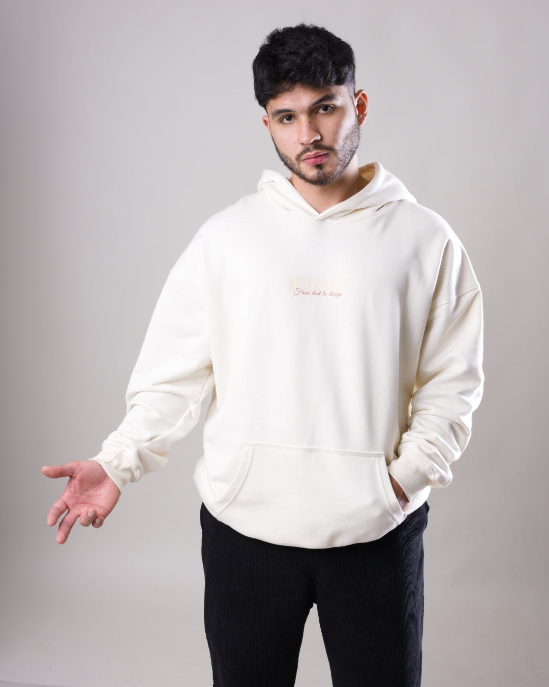 Hoodie Oversize Afterdust Ivory