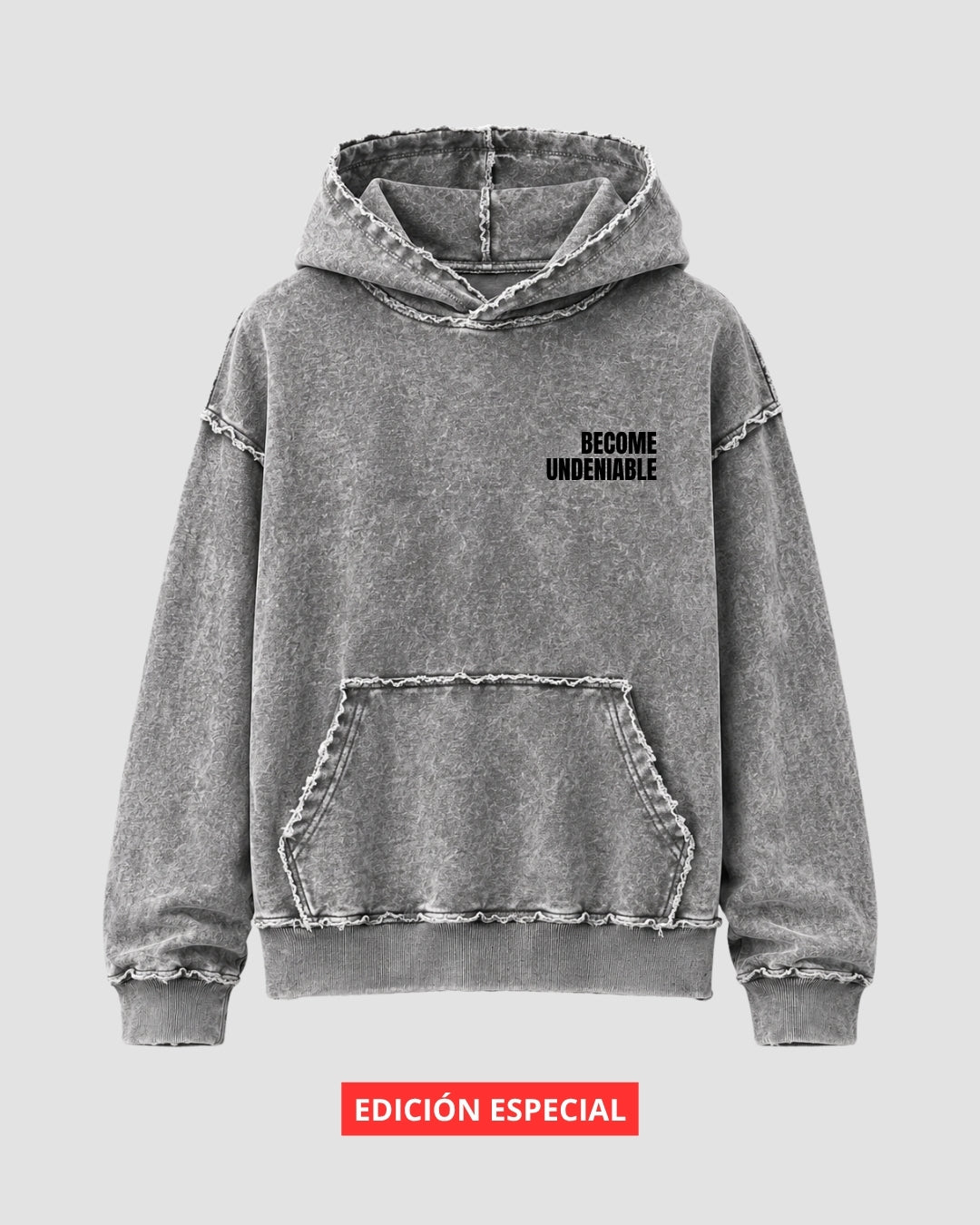 Hoodie Oversize Undeniable Acid Gray