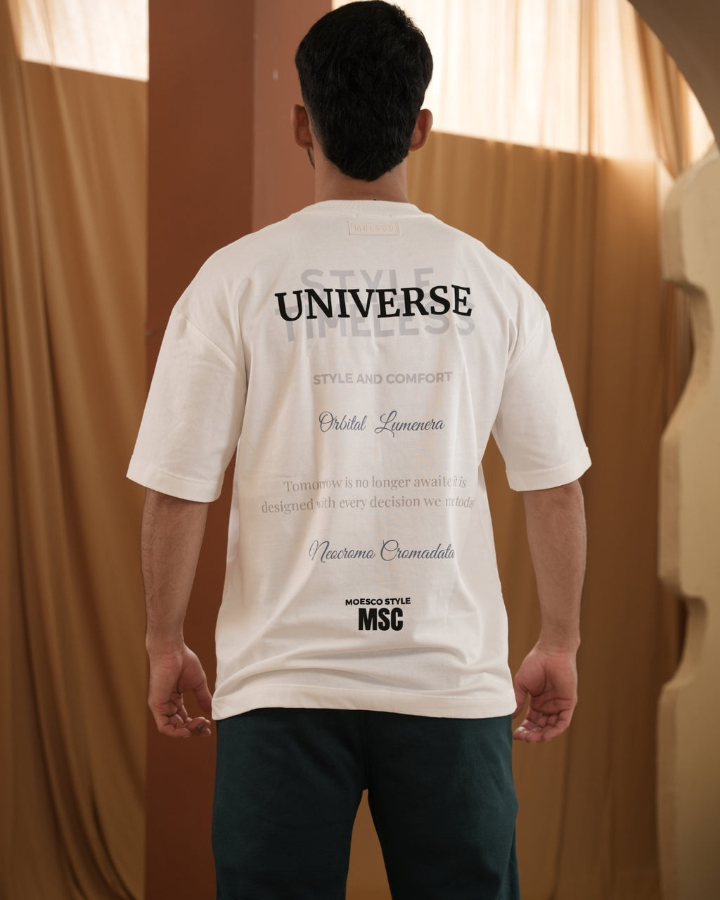 T-shirt Oversize Universe White