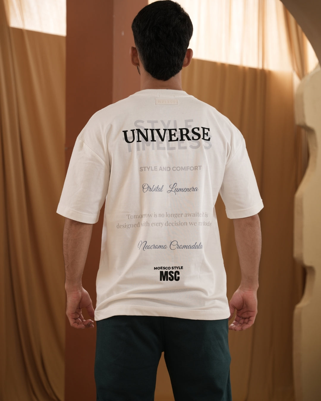 T-shirt Oversize Universe White