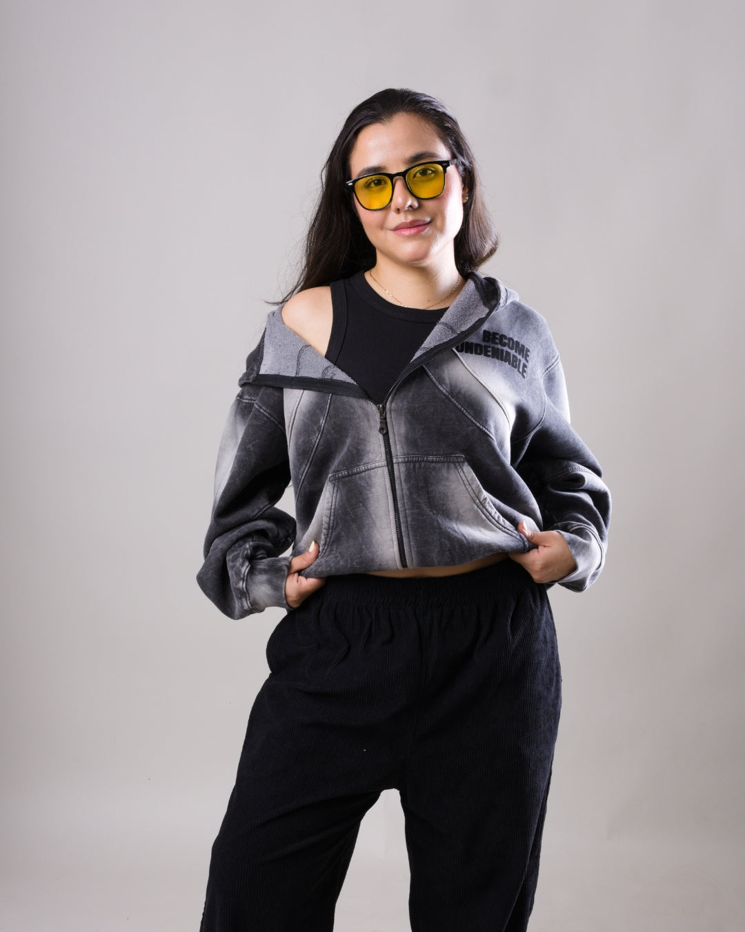 Hoodie Boxy Fit Undeniable black