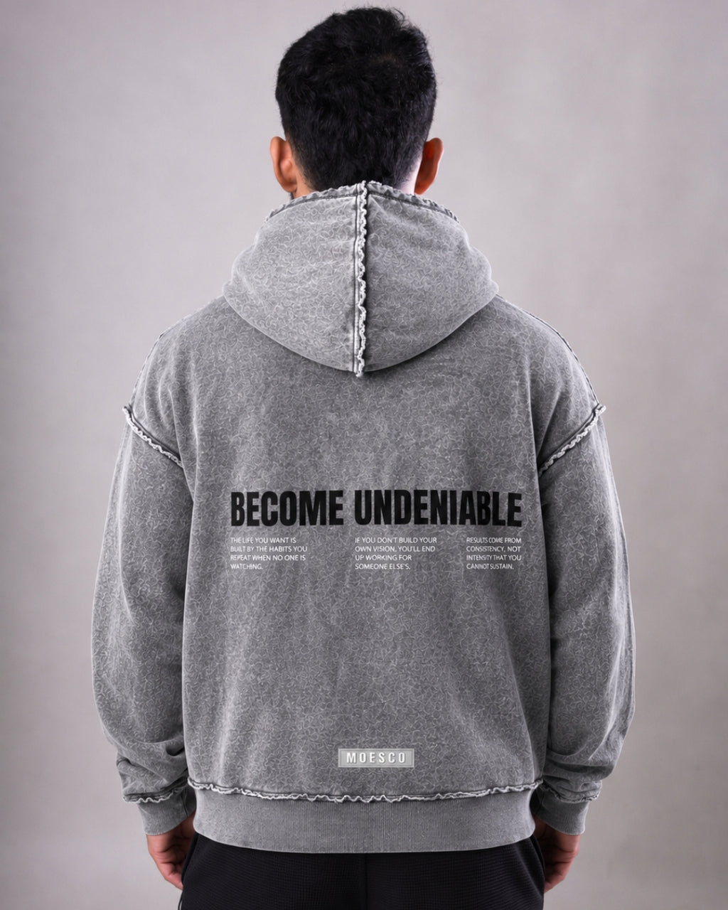 Hoodie Oversize Undeniable Acid Gray