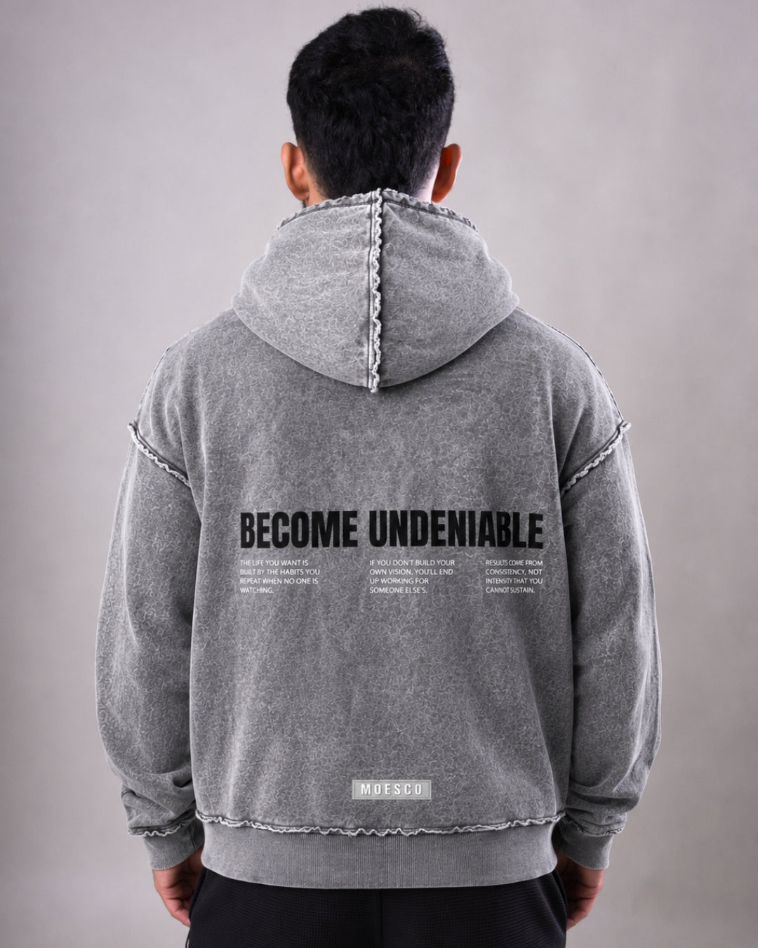 Hoodie Oversize Undeniable Acid Gray