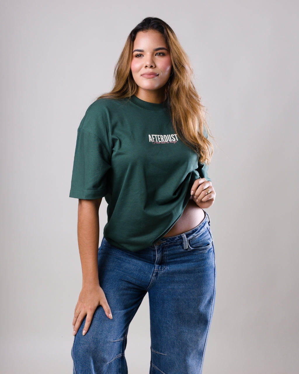 T-shirt Oversize Afterdust Green