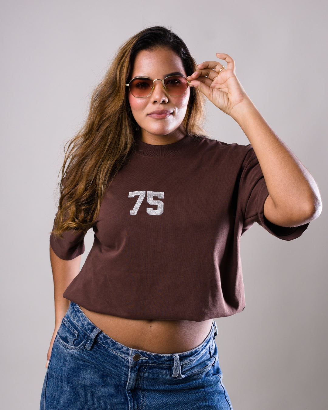 T-shirt Oversize Seventy-Five Brown