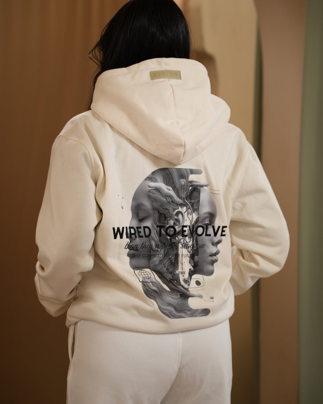 Hoodie Oversize To Evolve Ivory