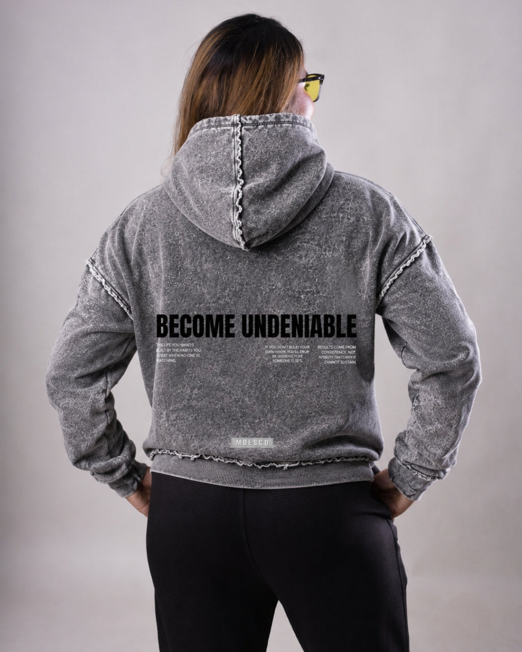 Hoodie Oversize Undeniable Acid Gray