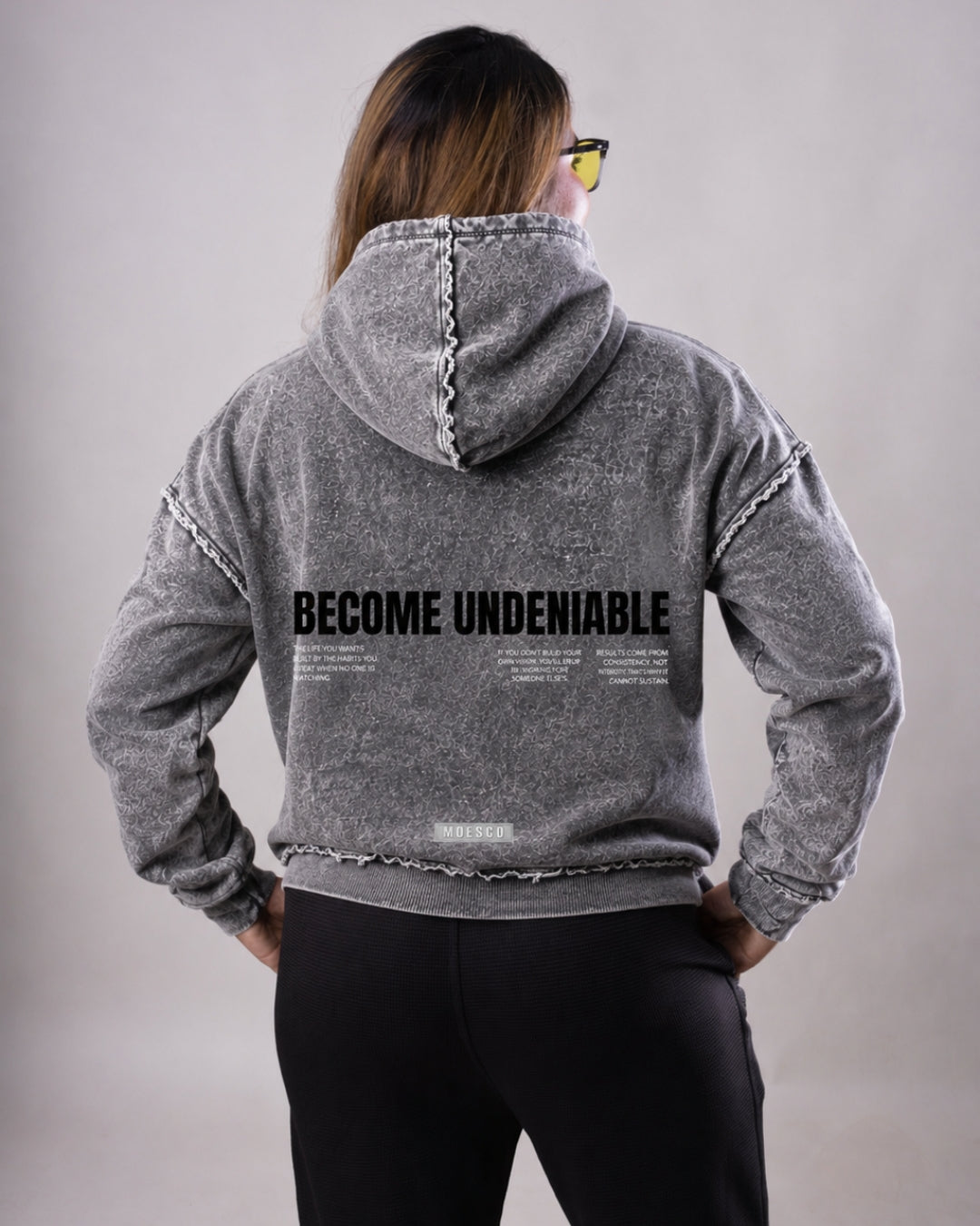 Hoodie Oversize Undeniable Acid Gray