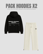 Pack X2 Hoodie Oversize Moesco Original/Jogger Basico White