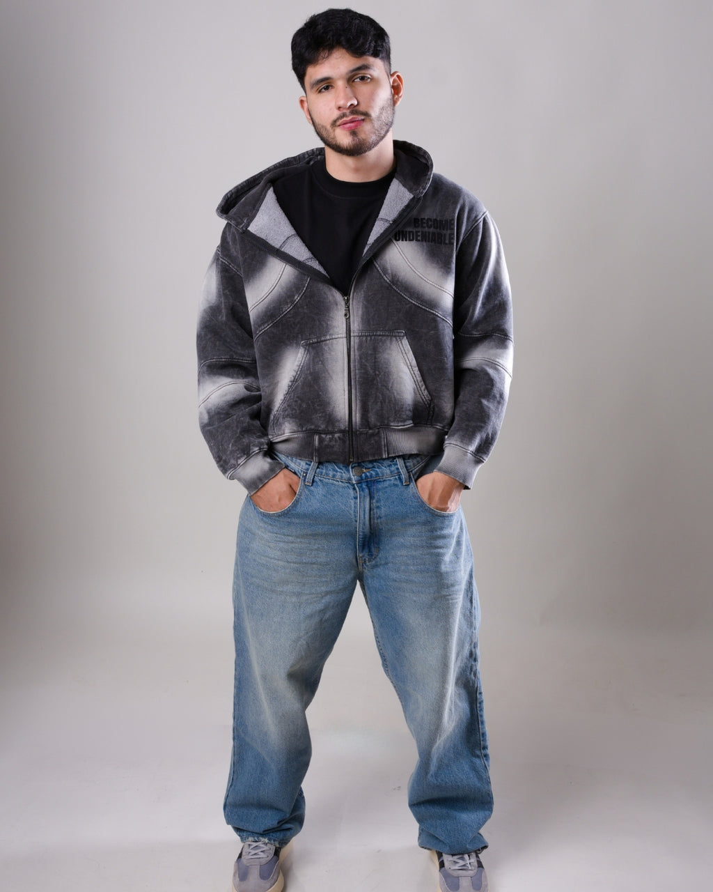 Hoodie Boxy Fit Undeniable black