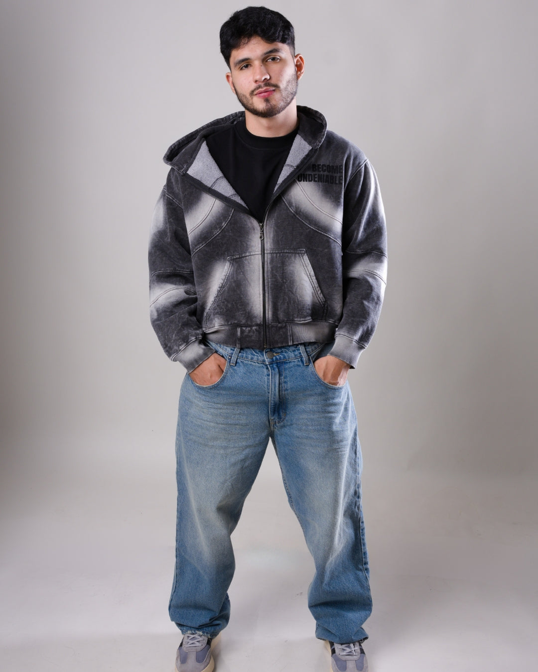 Hoodie Boxy Fit Undeniable black