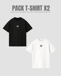 Pack X2 T-shirt Oversize Basica White/Black