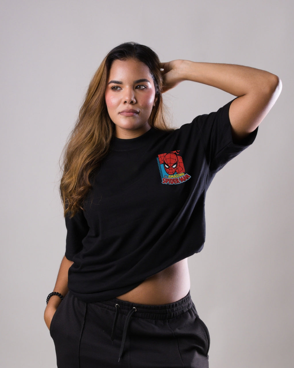 T-Shirt Black Spider Minimalista
